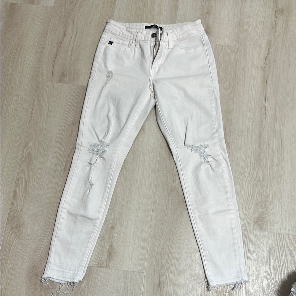 Kancan White/light pink Jeans with great stretch